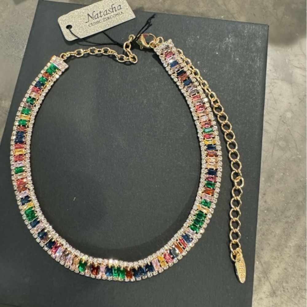 BRILLIANT necklace!See pic for design details & measurements-can extend 5 in🤩